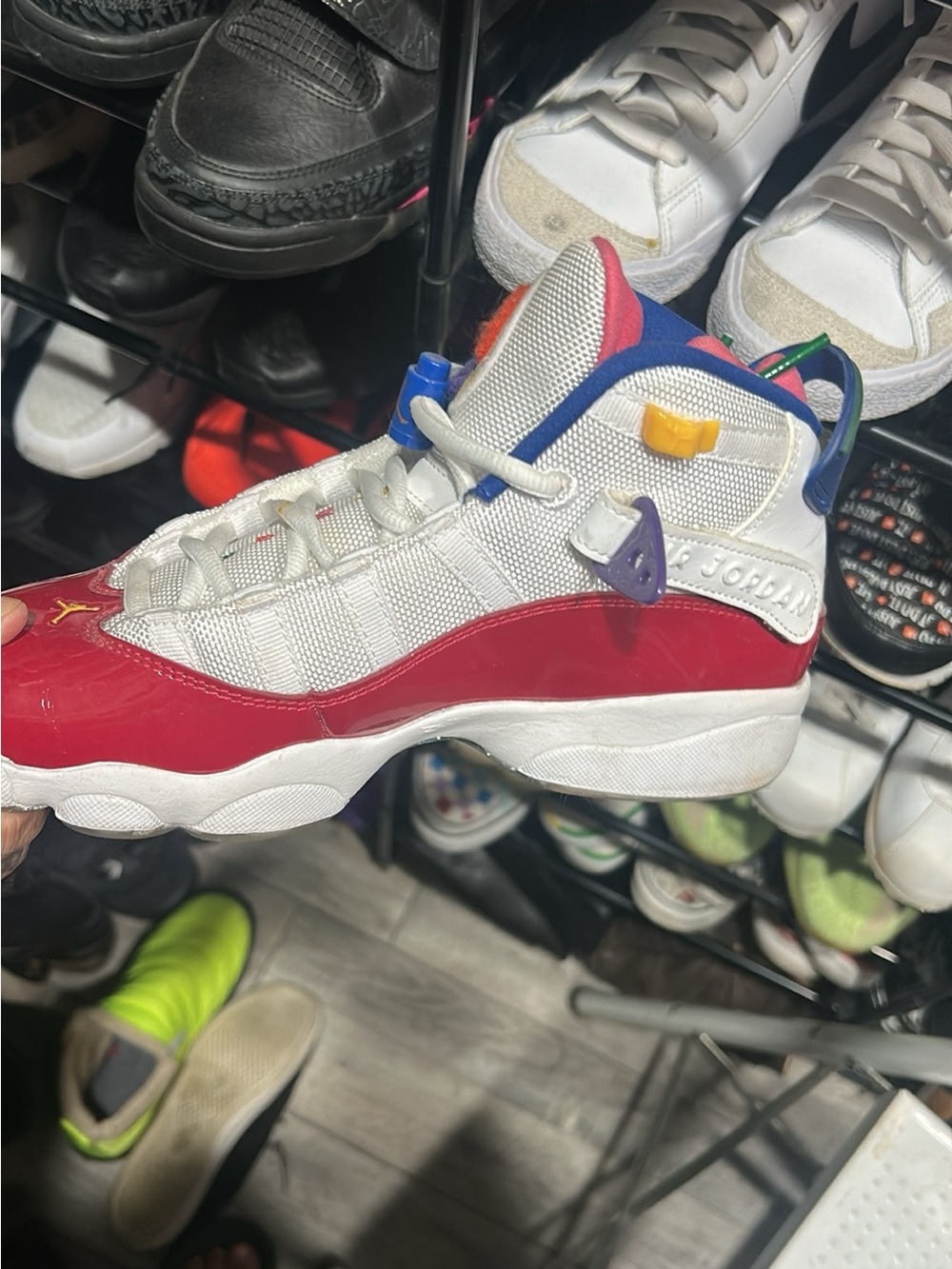 Jordan 6 rings multicolor like new